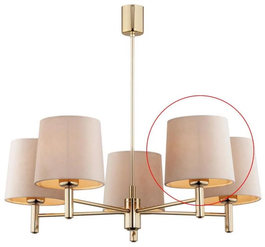 Argon - Náhradné tienidlo k lustru a nástennému svietidlu PONTE E27 béžová