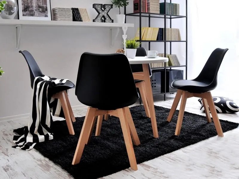 Stolička Large Wood (čierna + buk). Vlastná spoľahlivá doprava až k Vám domov. 1111129