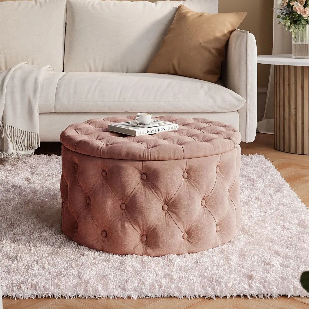 TABURET CHESTERFIELD CARLY 70 cm FRENCH VELVET 682