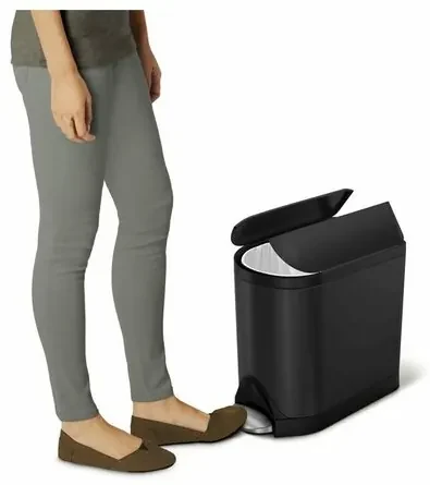 Simplehuman Úzky pedálový kôš 10 l, čierna