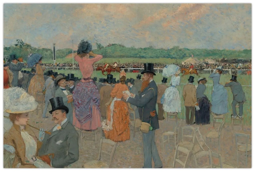 Obraz - Jean-Louis Forain, The Races at Longchamp, reprodukcia (90x60 cm)