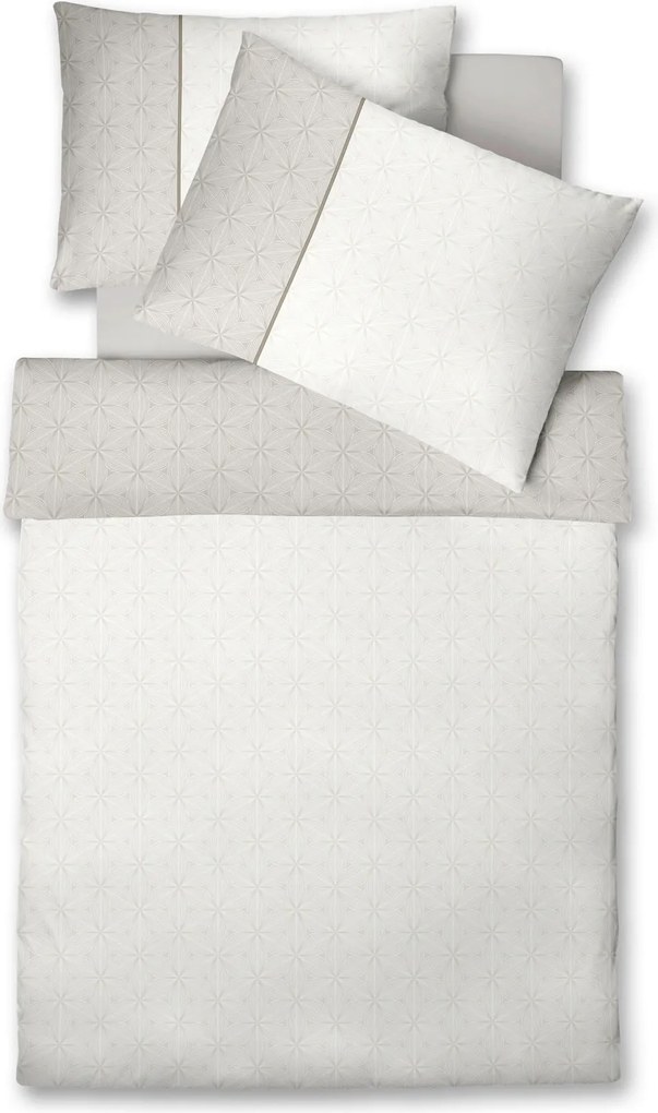 XXXLutz POSTEĽNÁ BIELIZEŇ, damask, krémová, biela, 140/200 cm Fleuresse - Obliečky & plachty - 003273064301