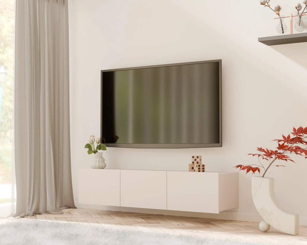 Tv stolík Calabria RTV 150 (cashmere). Akcia -19%. Vlastná spoľahlivá doprava až k Vám domov. 1121525