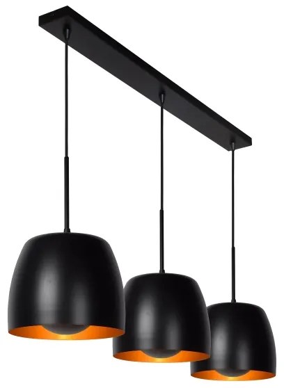 Lucide 30488/03/30 - Luster na lanku NOLAN 3xE27/40W/230V čierna