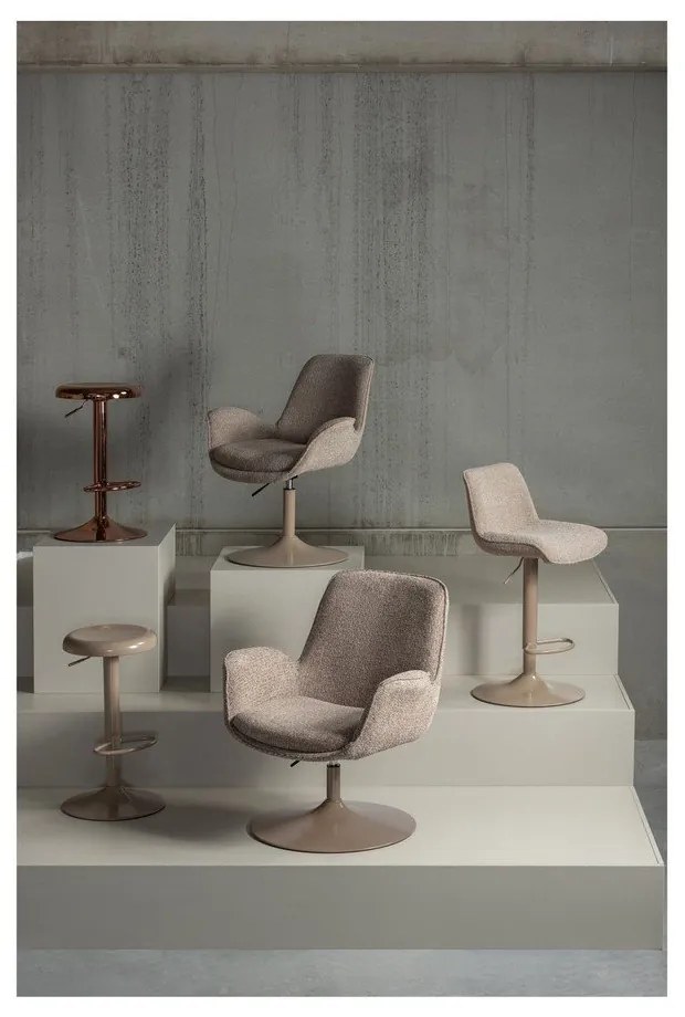 Béžové kreslo s nastaviteľnou výškou sedadla Marten – WOOOD