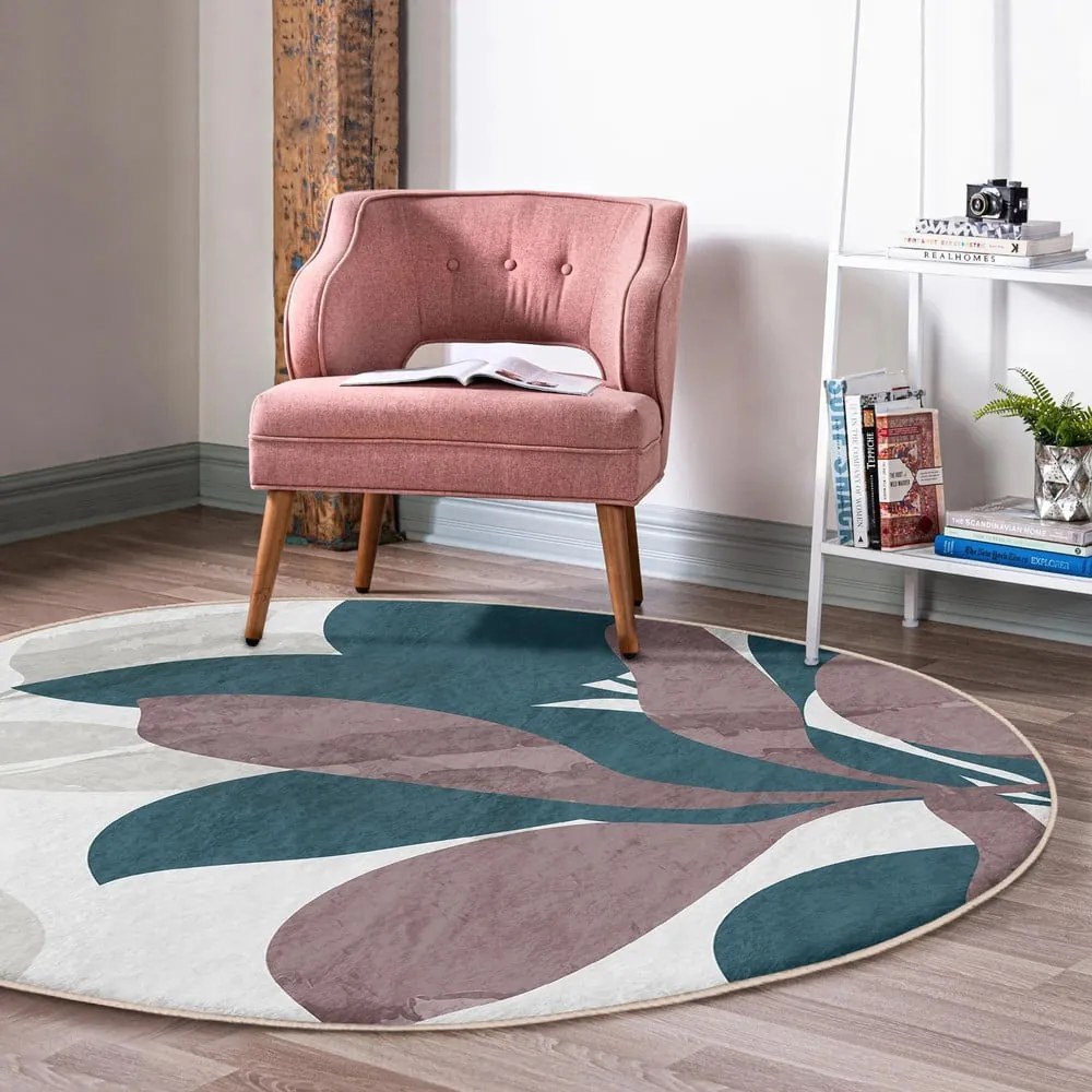 Prateľný okrúhly koberec vhodný pre robotické vysávače ø 120 cm Comfort – Mila Home