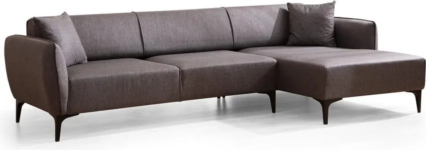 Tmavosivá rohová pohovka Belissimo, pravý roh – Balcab Home
