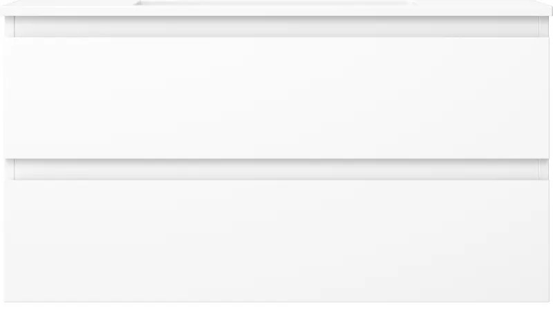 Mexen Orio, kúpeľňová skrinka 90 cm s umývadlom Otis, 2 zásuvky, biela matná, 91A10-09047-2-BFF01-W18M01