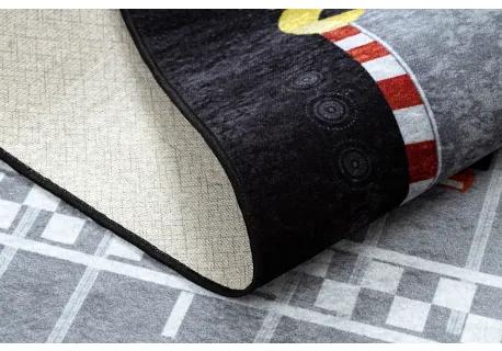 JUNIOR 52108.801 umývací koberec Preteky, Formula 1 pre deti protišmykový - sivá Veľkosť: 80x150 cm