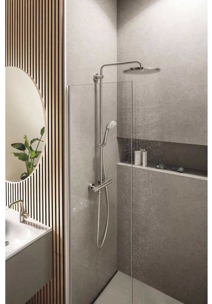 GROHE Euphoria System 310 - Sprchový systém s termostatom na stenu, supersteel 26075DC0