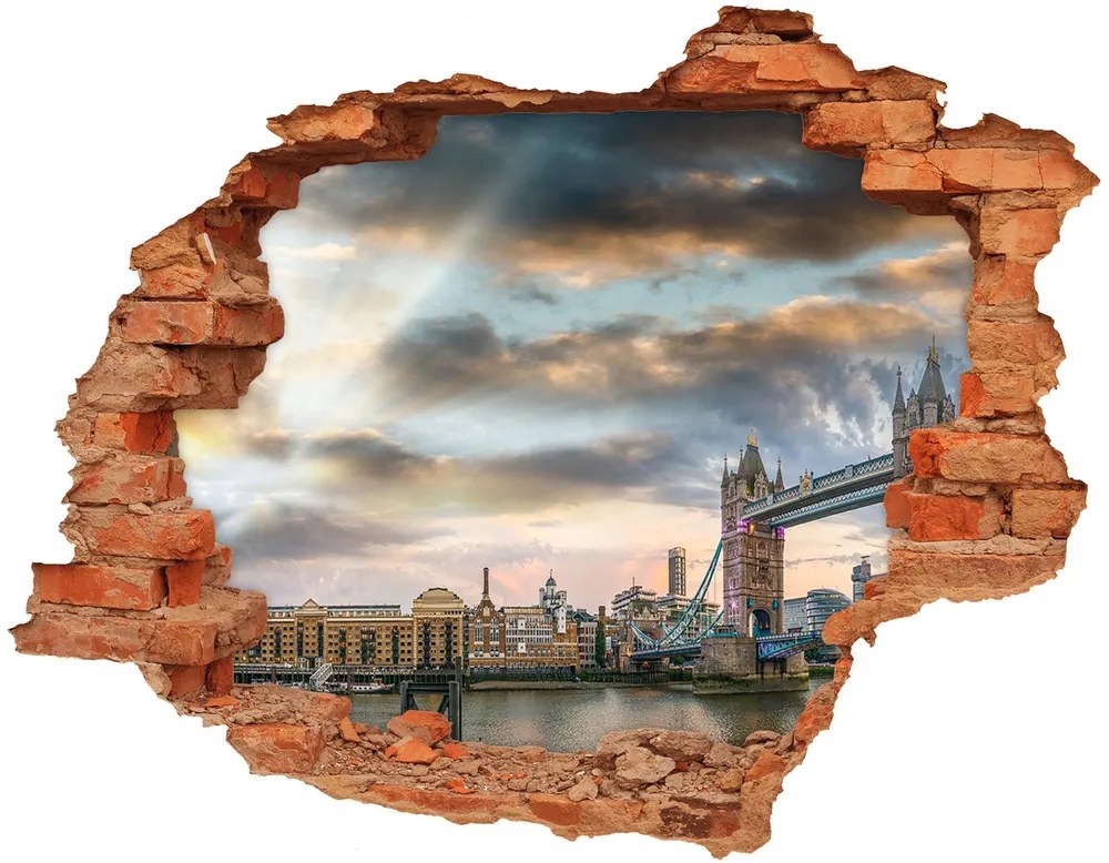 Fototapeta diera na stenu 3D Tower bridge v londýne nd-c-113885431