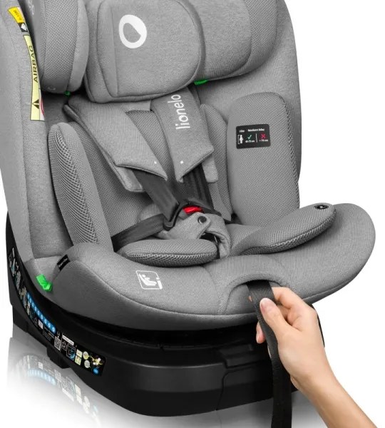 Lionelo - Autosedačka s otočnou základňou BRAVE i-Size 40-150 cm Kamenná šedá