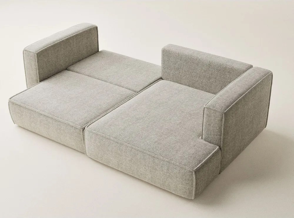 Béžová ženilková rozkladacia/s úložným priestorom rohová pohovka (pravý roh/s leňoškou) Velto – Maison de Rêve