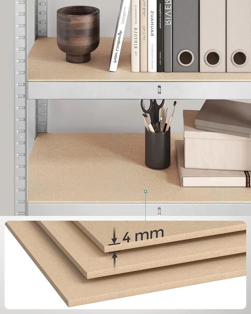 Dílenský regál Busta 80 cm stříbrný/hnědý