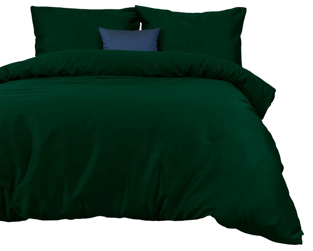 Darymex SATÉNOVÉ OBLIEČKY SATINLOVE CLASSIC 200X220 CM, 2KS 70X80 CM TMAVOZELENÉ