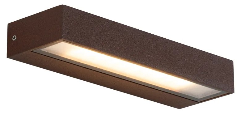 Moderné nástenné svietidlo hrdzavohnedé 22 cm vrátane LED IP65 - Hannah