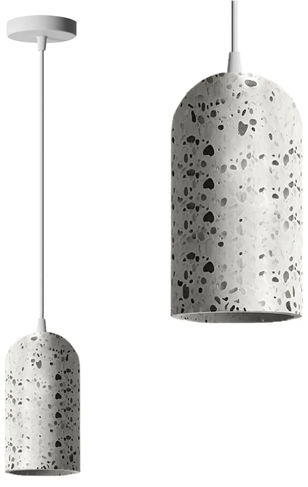 Toolight Toolight, závesná betónová lampa 1xE27 APP996-1CP, biela terrazzo, OSW-07553