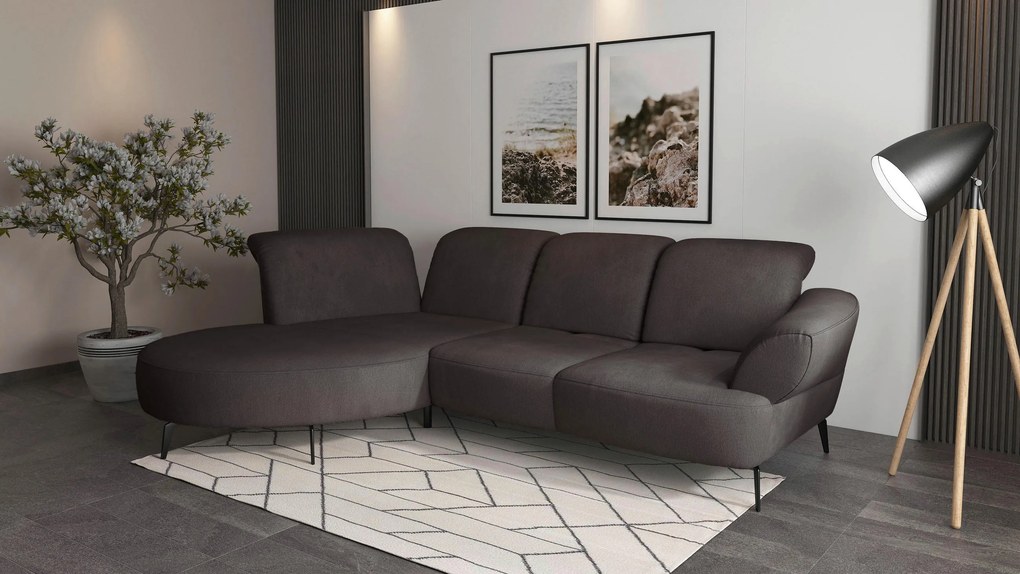 XXXLutz ROHOVÁ SEDAČKA, textil, grafitová Sit & More - Sedačky - 000144013240