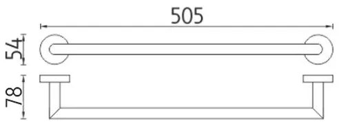 NIMCO UN 13046A-26 - Nástenný vešiak na uteráky UNIX 51 cm lesklý chróm