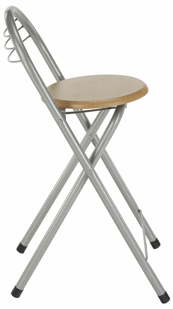 Barová stolička Boxer - buk / aluminium