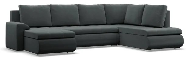 Sedacia súprava FORESTA Kronos v tvare U, pravá tmavosivá