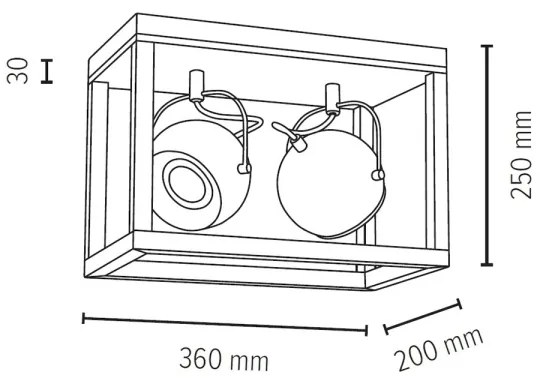 Spot-Light 5227274 - LED stropné svietidlo ROY 2xGU10/5W/230V matný dub