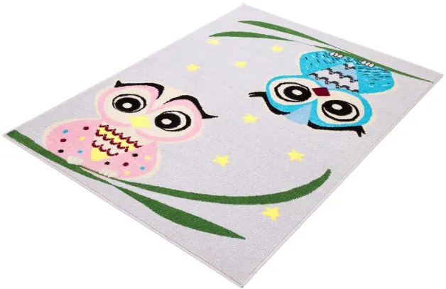 Koberec Agnella Funky Top Owl sivý