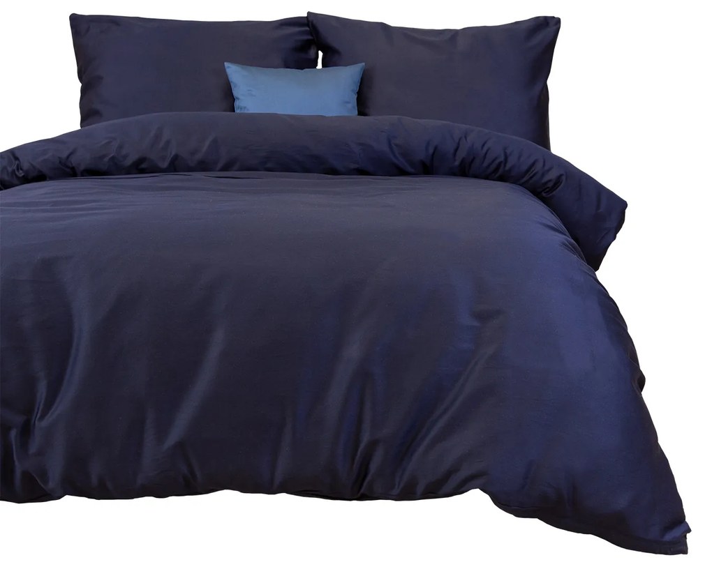 Darymex SATÉNOVÉ OBLIEČKY SATINLOVE CLASSIC 200X220 CM, 2KS 70X80 CM TMAVOMODRÉ