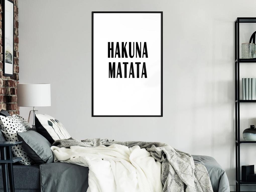 Artgeist Plagát - Hakuna Matata [Poster] Veľkosť: 20x30, Verzia: Zlatý rám s passe-partout