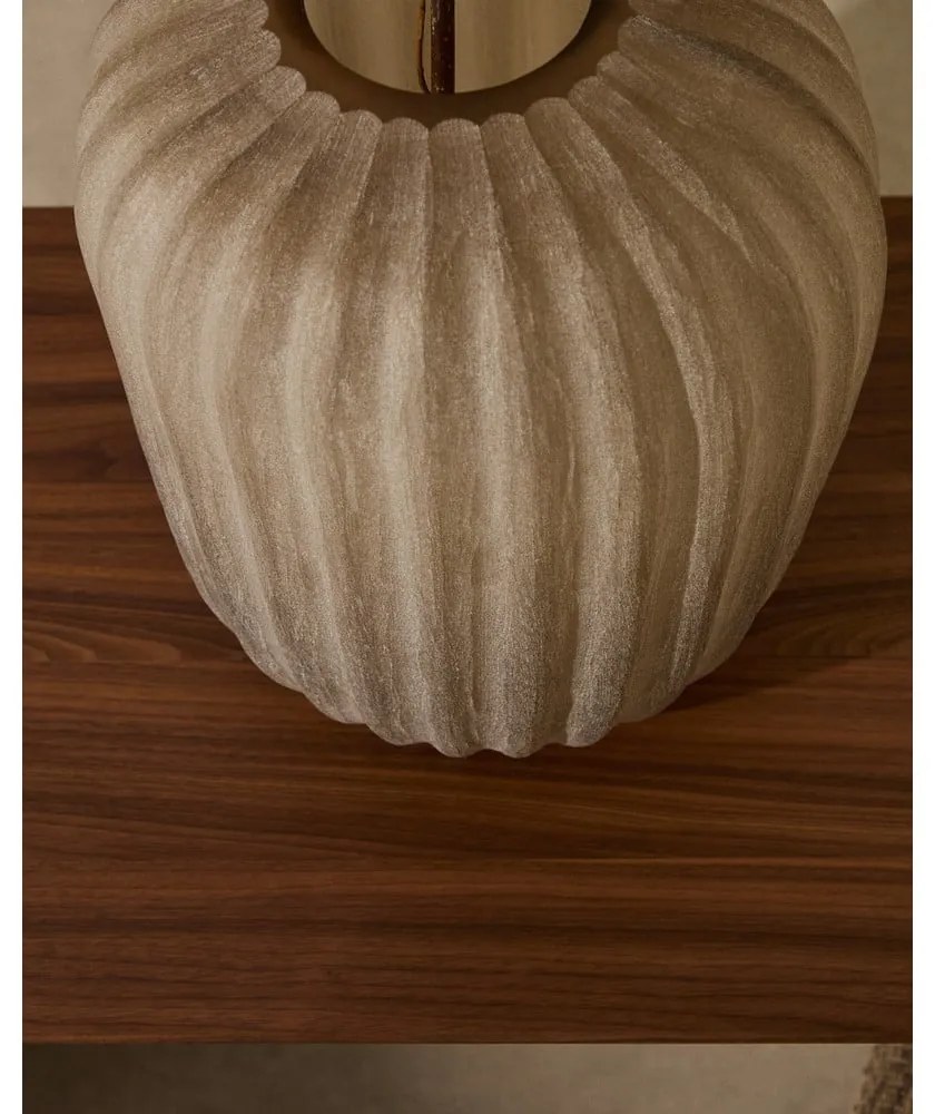 Béžová sklenená váza (výška 27 cm) Lumia – Kave Home