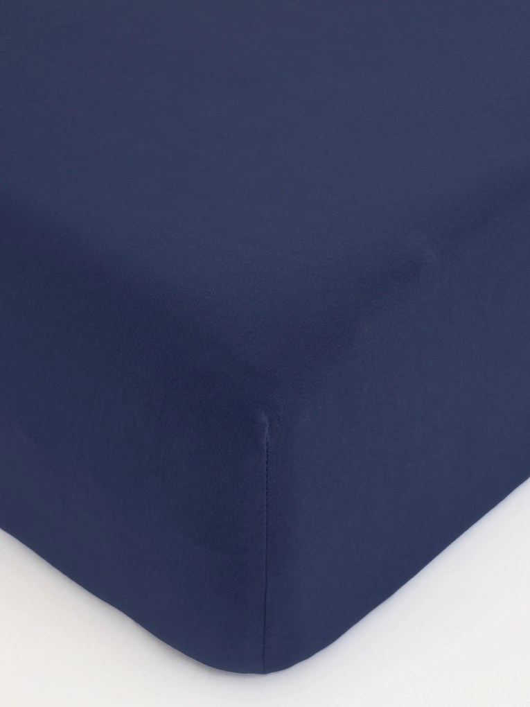 Jersey plachta do postieľky Classic 60 x 120 cm – tmavo modrá