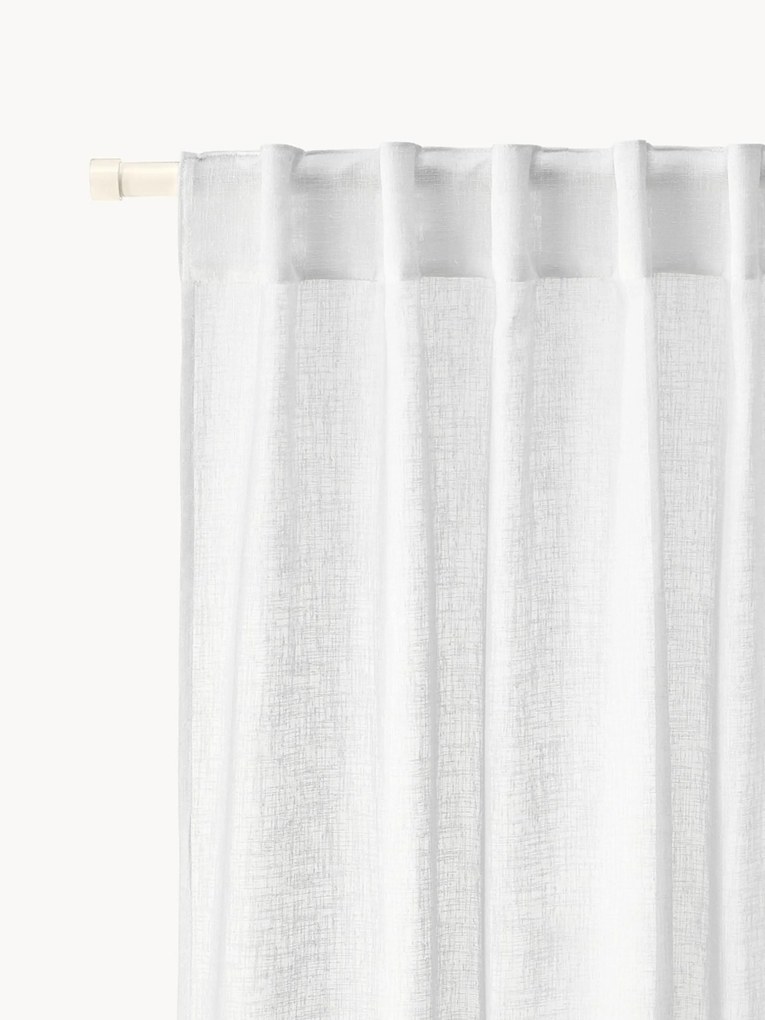 Polopriehľadné závesy's multifunkčným pásom Ibiza, 2 ks