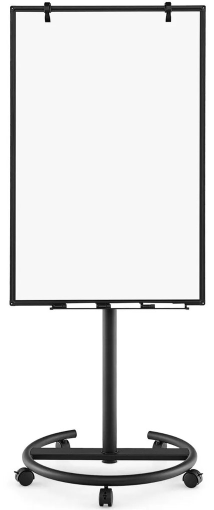 Stojan na flipchart na kolieskach s magnetmi a fixami Výška tabule nastaviteľná do 192 cm