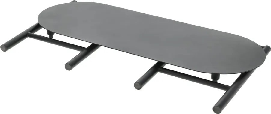 Čierna kovová záhradná lavica Disc – Zone