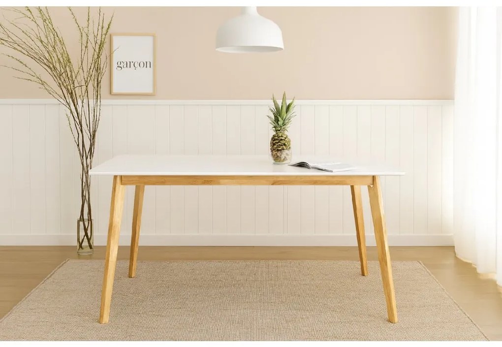 Noela Škandinávsky jedálenský stôl SCANDINAVIA 150 biely