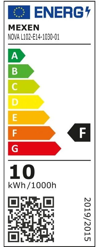 Mexen Nova, LED žiarovka E14, C37, 9W, teplá - 3000K, 945 lm - L102-E14-0930-01