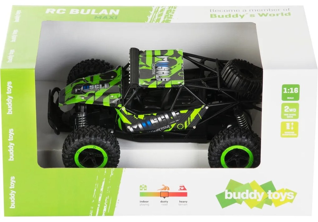 Buddy Toys BRC 16.511 Auto na diaľkové ovládanie RC Bulan Maxi, zelená