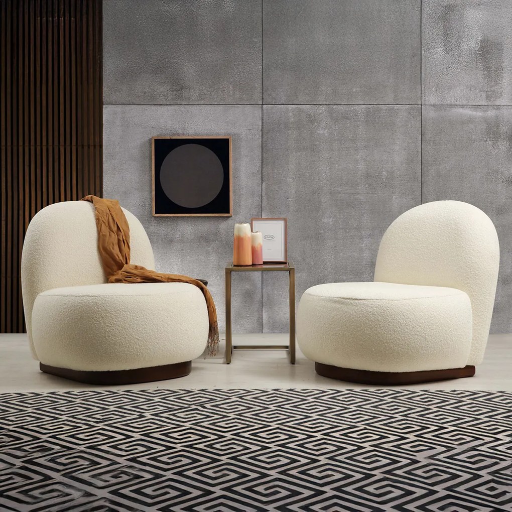 Kreslo Tina Bouclet White