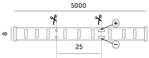 LED Pásik LED/50W/12V 5 m 6500K IP65