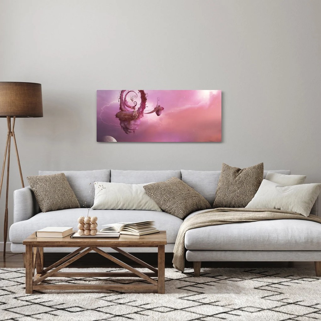 Obraz - Víla na plávajúcom ostrove (120x50 cm)