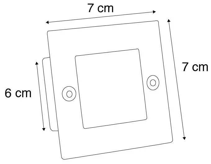 Sada 6 moderných zapustených bodových svetiel oceľ vrátane LED - Square 7