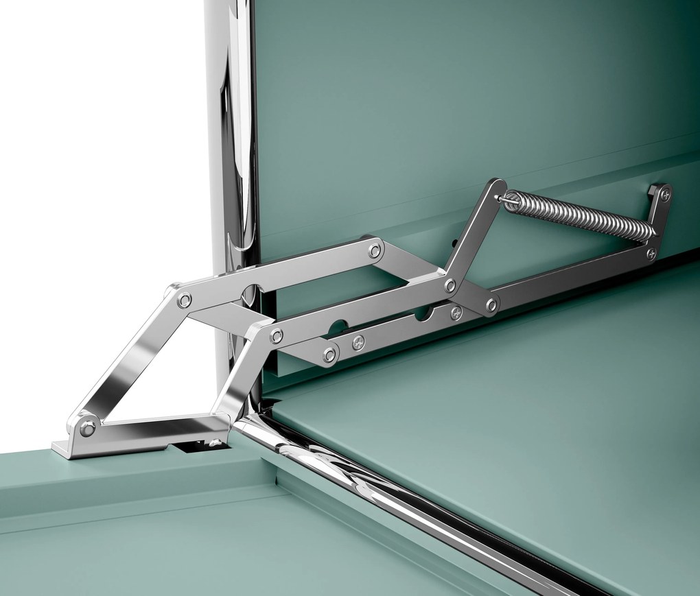 Kovový odkladací stolík »CN3« s 1 výklopným priečinkom, šalviový