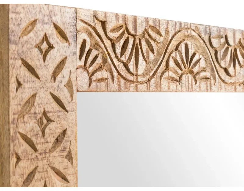 furniture-nabytek.cz - Masívne zrkadlo Mumbai z mangového dreva, lakované, hnedé – 150×70 cm