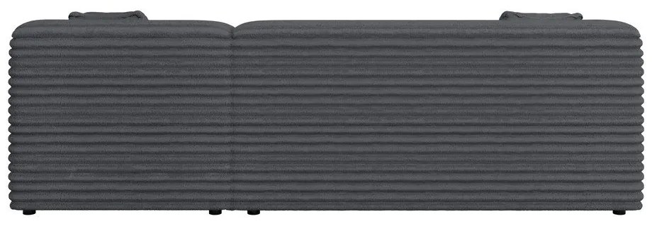 Tmavosivá menčestrová rohová pohovka (pravý roh/s leňoškou) Martin – Ropez