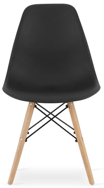 Jedálenská zostava TODI 80cm okrúhly stolový set čierny + 4 stoličky OSAKA čierne