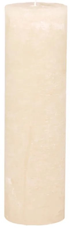 Krémová rustikálna valcová sviečka Macon Variant: Ø: 10cm, V: 15cm, 90hod