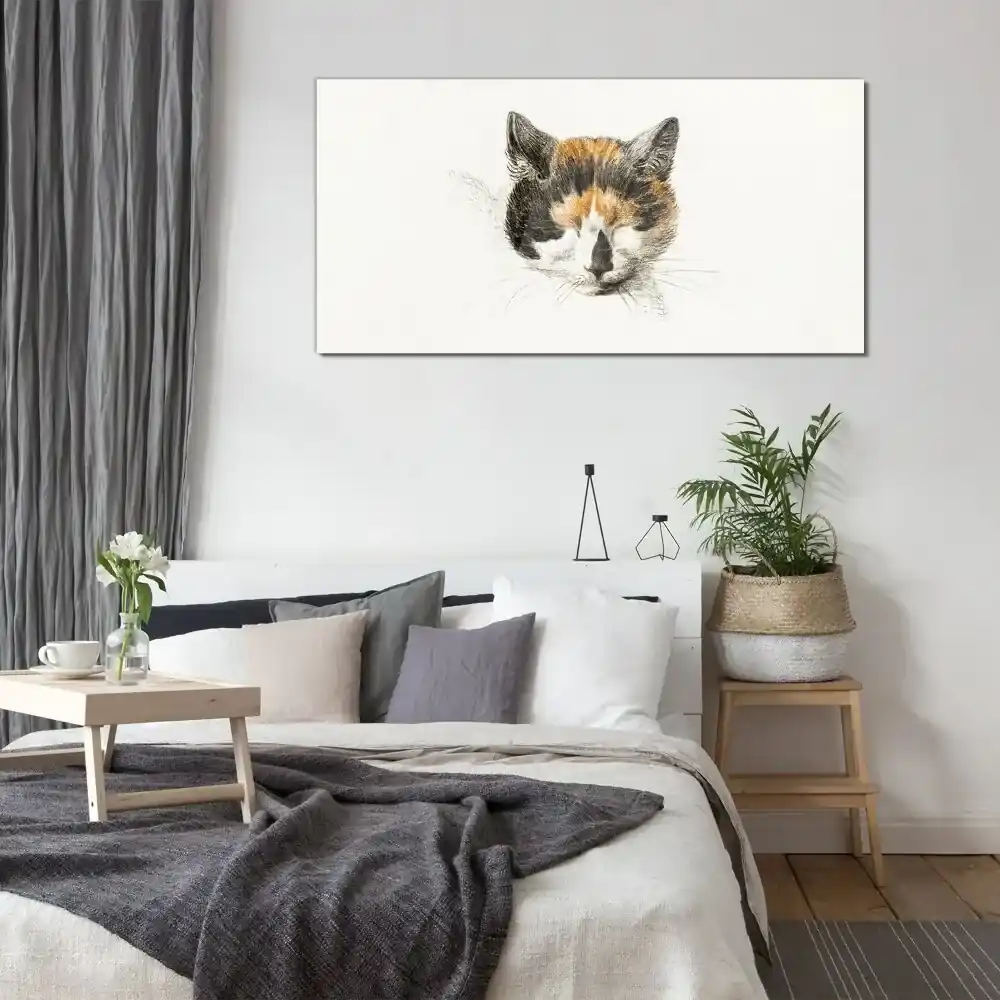 Obraz na skle Kreslenie zvierat mačka | BIANO