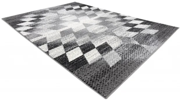 Koberec KAKE 25812677 Geometric - Romby 3D sivý/čierny