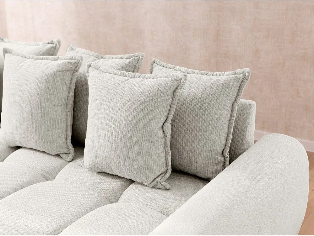 Biela rohová pohovka (pravý roh/s leňoškou) Albane – Ropez