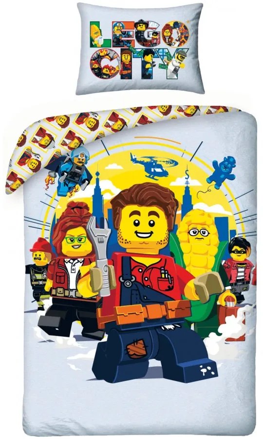 Bavlnené posteľné obliečky LEGO CITY Adventures - 100% bavlna - 70 x 90 cm + 140 x 200 cm